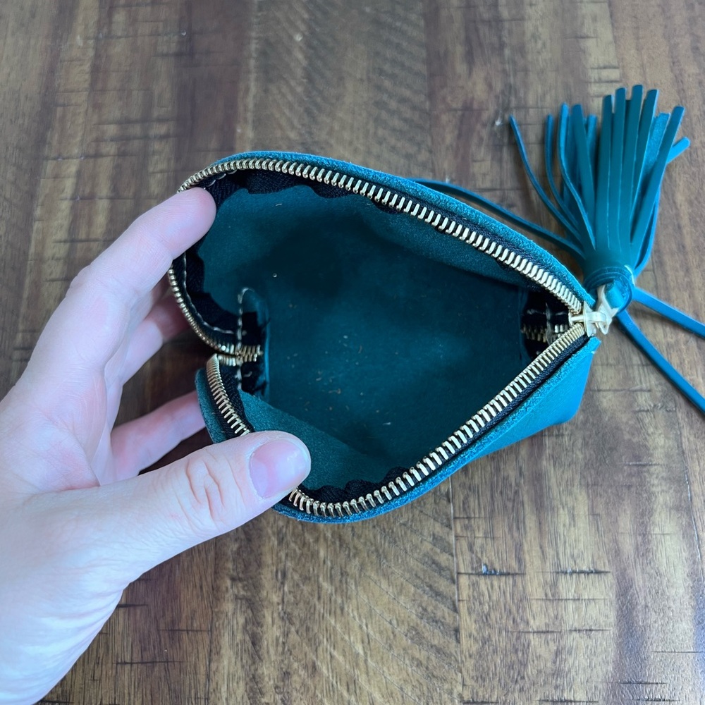 EUC Portland Leather Goods Peacock Taco Tassel Pouch - Picture 4 of 4